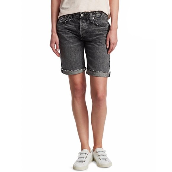 RAG & BONE Rosa Mid-Rise Denim Walking Shorts - Picture 3 of 10